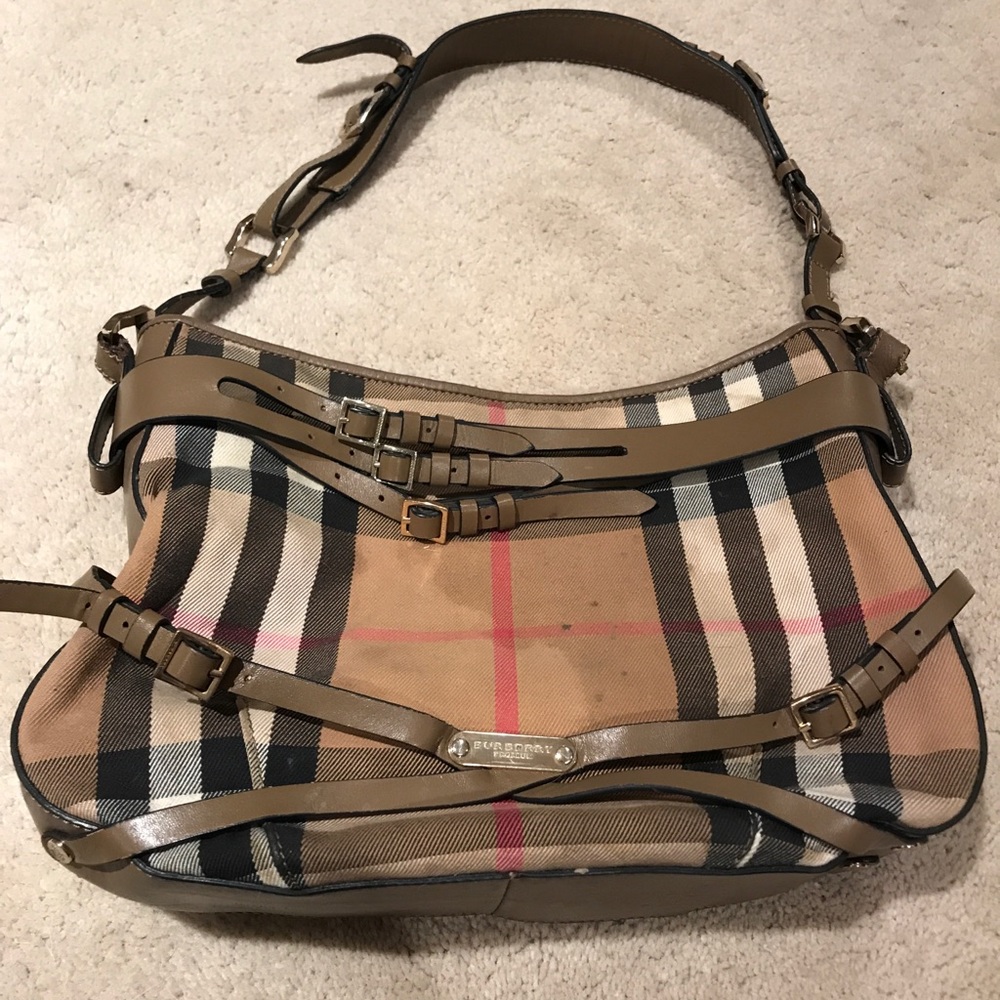 Plaid shoulder bag